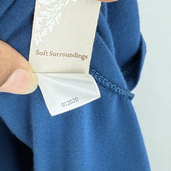 Soft Surroundings Tank Top Women Size M Navy Blue - Picture 12 of 13